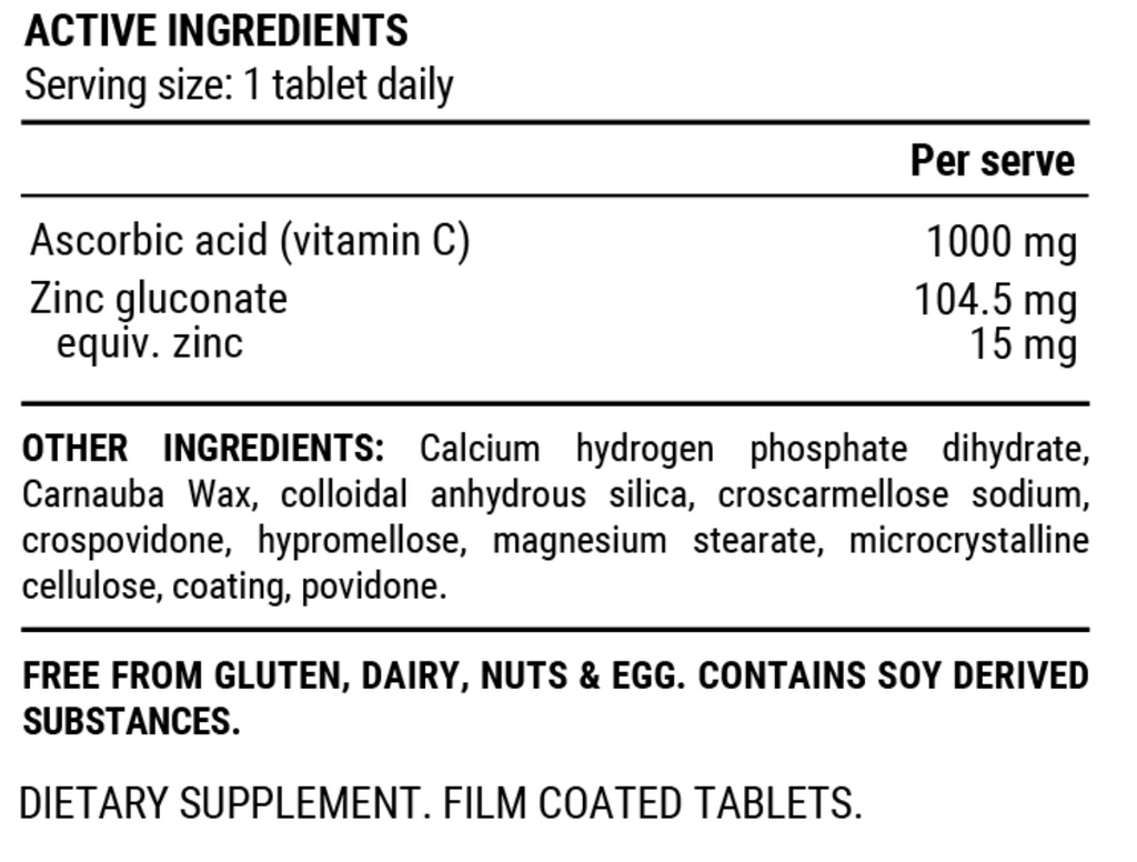 VITAMIN C + ZINC